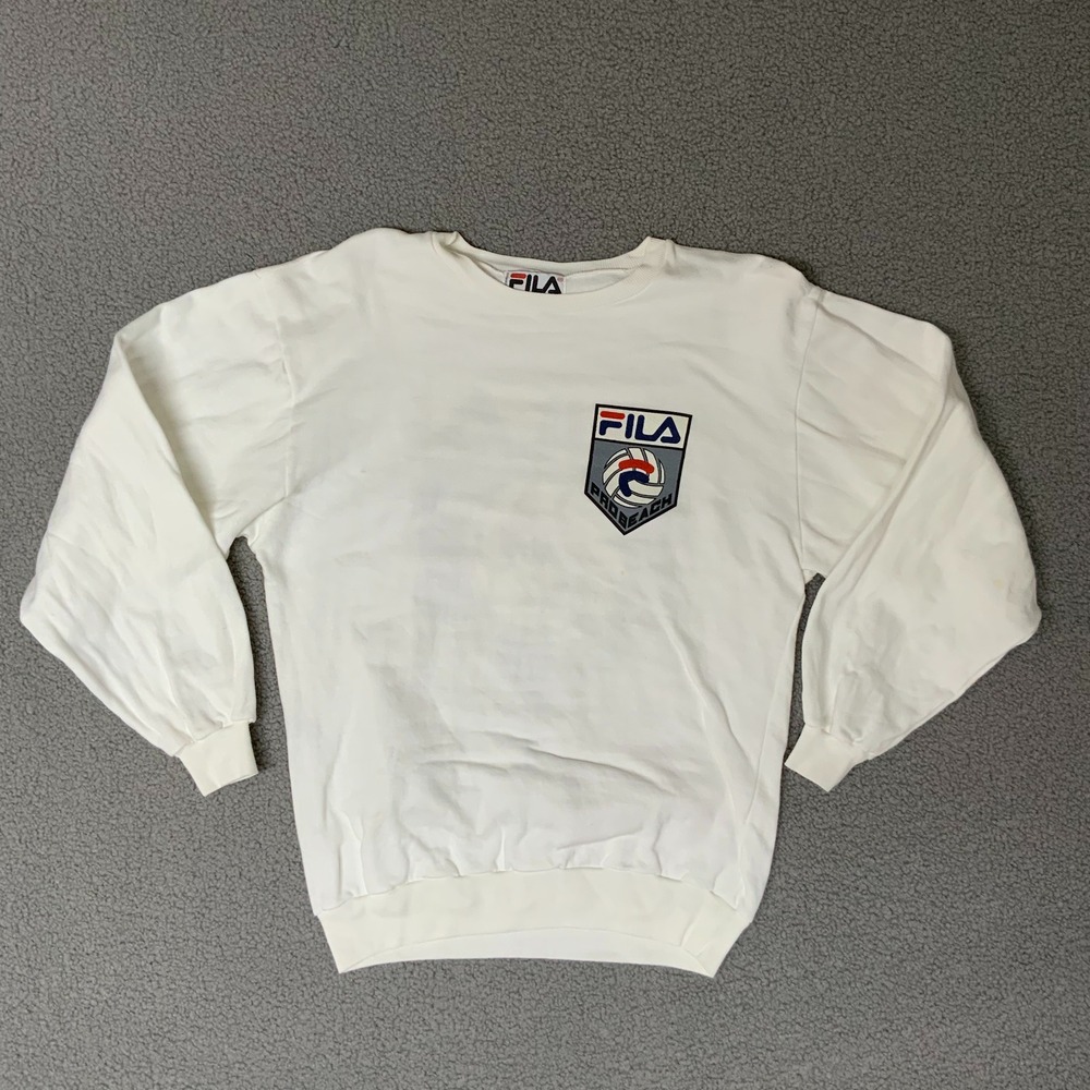 VTG‎ FILA Made in mexico Crew Neck Pullover Logo Sweater volleyball Size large